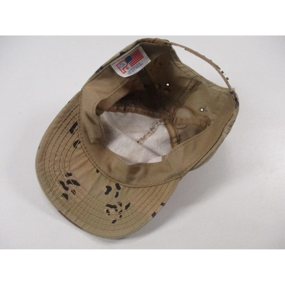 Vintage Operation Desert Storm Hat Mens Brown Camouflage Cap USA Made - One Size